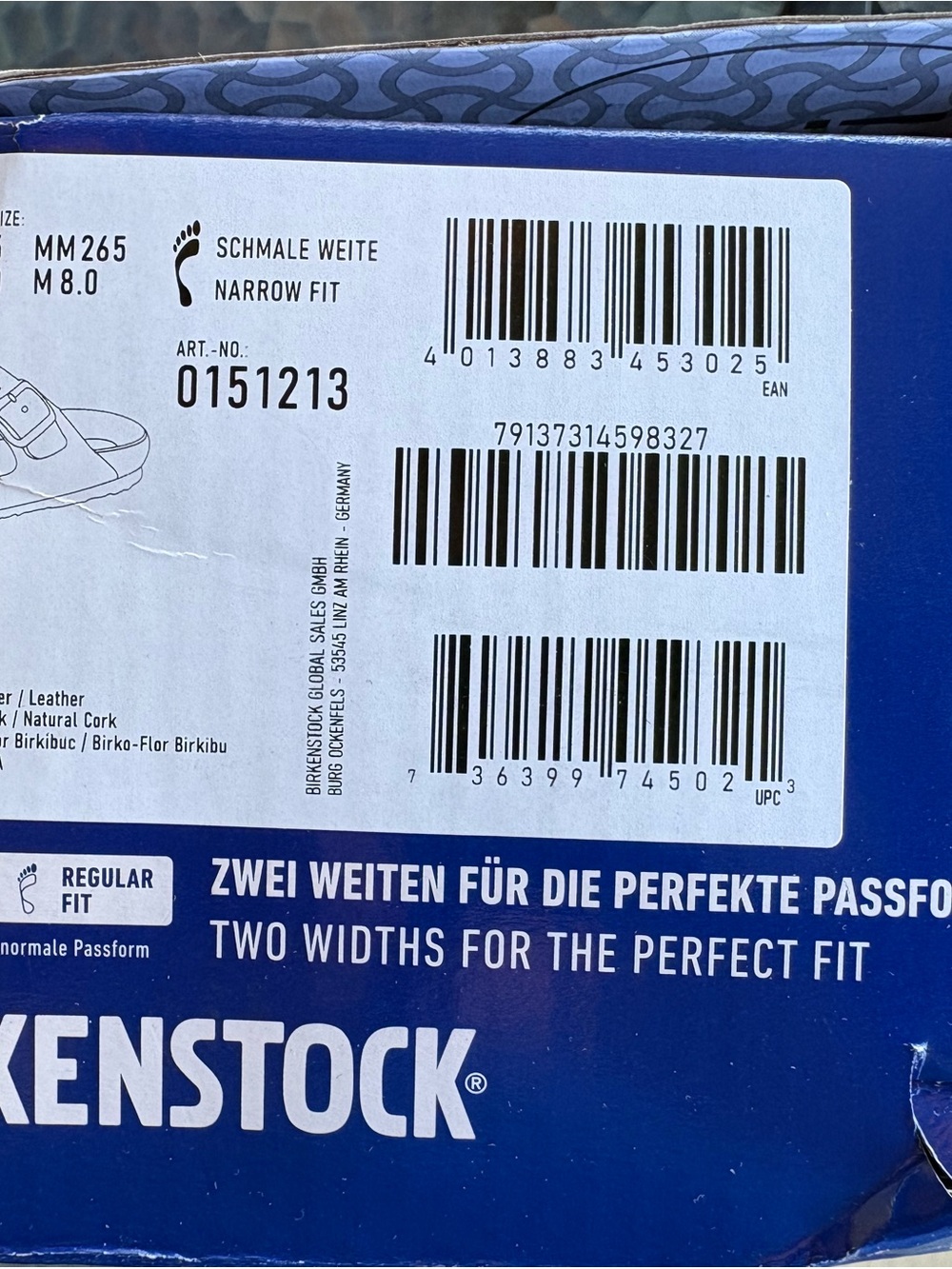 Birkenstock Arizona Sandals Stone Birki Flor size 41 9.5/10 New in Box - Picture 7 of 7